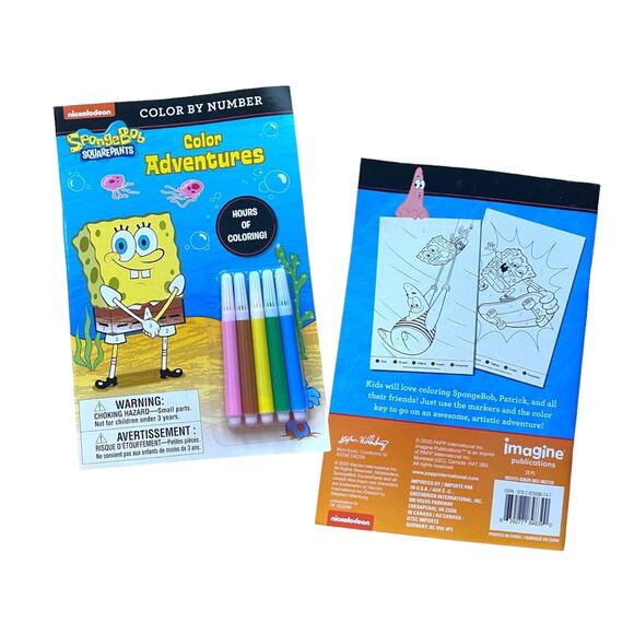 SpongeBob SquarePants Gift Basket | Plush, Coloring Books, Tattoos, Toys + More - Picture 5 of 10